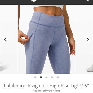 Invigorate high rise tight 25” lululemon